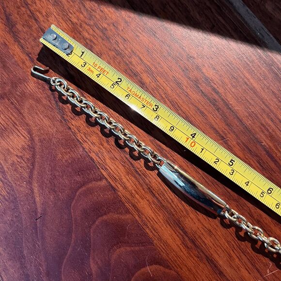 VTG 70s Anne Klein Gold Chain Belt AK Logo Statement Waist Jewelry S-M - Picture 7 of 8